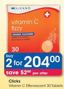 Clicks Vitamin C Effervescent 30 Tablets-For 2