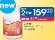 Clicks Vitamin C 1000mg 100 Tablets-For 2