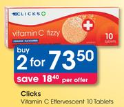 Clicks Vitamin C Effervescent 10 Tablets-For 2