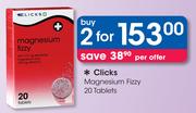 Clicks Magnesium Fizzy 20 Tablets-For 2