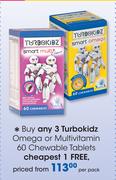 Turbokidz Omega Or Multivitamin 60 Chewable Tablets-Per Pack