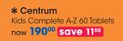 Centrum Kids Complete A-Z 60 Tablets-Each