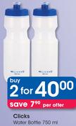Clicks Water Bottle-2x750ml