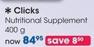 Clicks Nutritional Supplement-400g