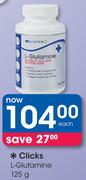 Clicks L-Glutamine-125g Each