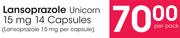 Lansoprazole Unicorn 15mg 14 Capsules-Per Pack