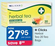 Clicks Herbal Tea 20 Tea Bags-Per Pack