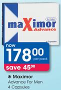 Maximor Advance For Men 4 Capsules-Per Pack