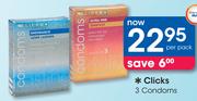 Clicks 3 Condoms-Per Pack