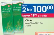 Clicks Aloe Vera Skin Gel-2x75ml