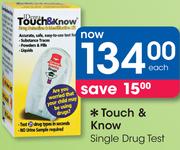 Touch & Know Single Drug Test