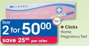 Clicks Home Pregnancy Test-For 2