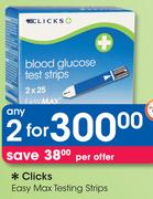 Clicks Easy Max Testing Strips-Any 2