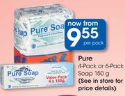 Pure 4 Pack Or 6 Pack Soap-150g Per Pack