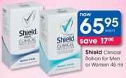 Shield Clinical Roll-On For Men Or Women-45ml Each