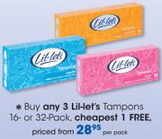 Lil-Lets Tampons 16 Or 32 Pack-Per Pack