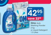 Omo Auto Washing Powder 2Kg Or Liquid Detergent 1.5Ltr-Each