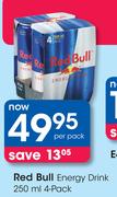 Red Bull Energy Drink-4 x250ml Per Pack
