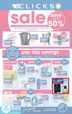 Clicks : Sale (26 Dec - 23 Jan 2017), page 1