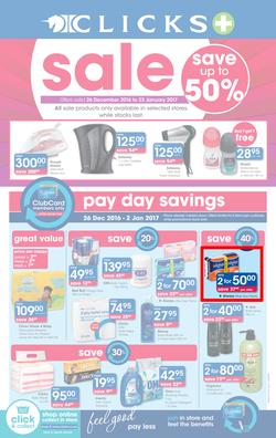 Clicks : Sale (26 Dec - 23 Jan 2017), page 1