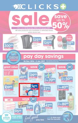 Clicks : Sale (26 Dec - 23 Jan 2017), page 1