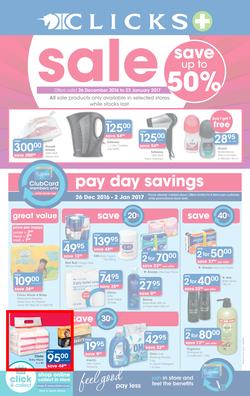 Clicks : Sale (26 Dec - 23 Jan 2017), page 1