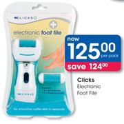 Clicks Electronic Foot File-Per Pack