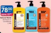 Natural World Shampoo Or Conditioner-1Ltr Each
