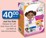 Just For Kids Relaxer Kit With Hair Food 125ml, Lip Balm & Hair Accessories-Per Kit