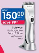 Safeway Rechargeable Beard And Nose Hair Trimmer RHS5-Each