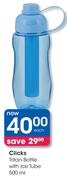 Clicks Tritan Bottle With Ice Tube-500ml