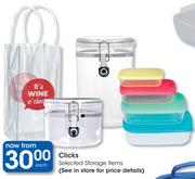 Clicks Selected Storage Items-Each