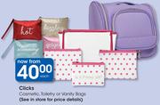 Clicks Cosmetic, Toiletry Or Vanity Bags-Each