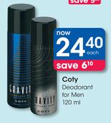 Coty Deodorant for Men-120ml Each