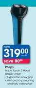 Philips Aqua Touch 2 Head Shaver AT600