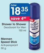 Shower to Shower Deodorant for Men-150ml