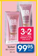 Sorbet BB Cream-50ml Each