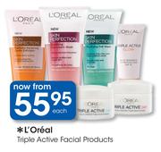 L'Oreal Triple Active Facial Products-Each