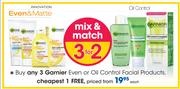 Garnier Even Or Oil Control Facial Products-Each
