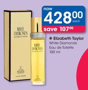 Elizabeth Taylor White Diamonds Eau De Toilette-100ml Each