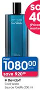 Davidoff Cool Water Eau De Toilette-200ml Each