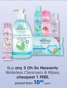 Oh So Heavenly Waterless Cleansers & Wipes-Each