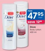 Dove Body Lotion-400ml Each
