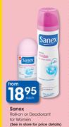 Sanex Roll-On Or Deodorant For Women-Each
