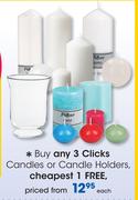Clicks Candles Or Candle Holders-Each