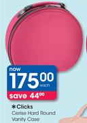 Clicks Cerise Hard Round Vanity Case-Each
