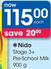 Nido Stage 3+ Pre-School Milk-900g Each