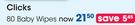 Clicks 80 Baby Wipes-Per Pack