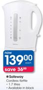 Safeway 1.7Ltr Cordless Kettle