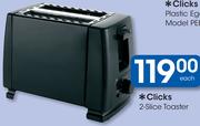 Clicks 2 Slice Toaster-Each